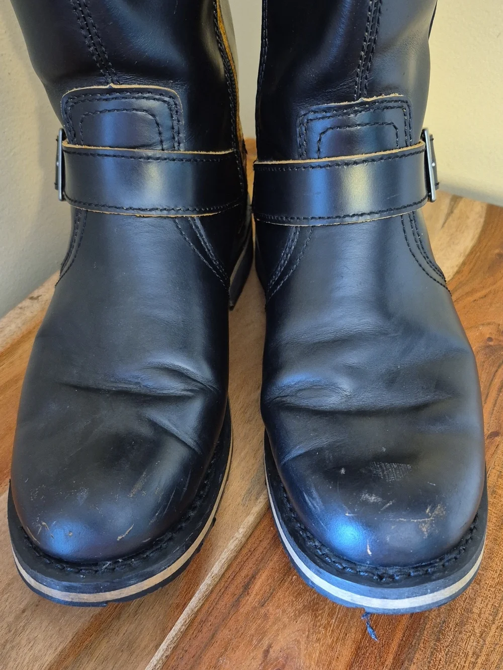 Men's Harley Davidson D93667 Dendon Black Leather Motorcycle Boots - Sz. 8.5